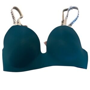 Victoria's Secret Wireless Lightly Lined Deep Teal T-Shirt Bra.  Size 34D